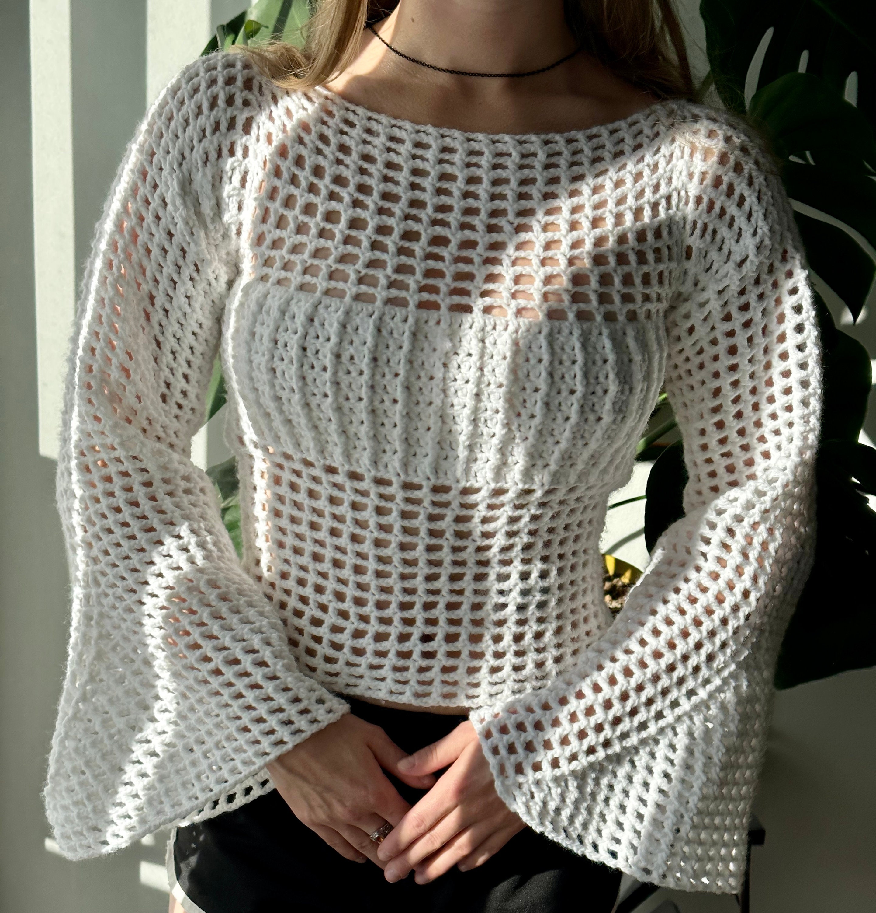 The Mes(h)merizing Top Crochet Pattern by Forged With Yarn The Mes(h)merizing Top Crochet Pattern by Forged With Yarn