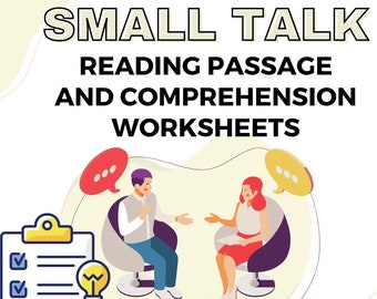 Small Talk Social Skills Reading and Comprehension Questions Business and ESL - teaching resource for high school and vocational training