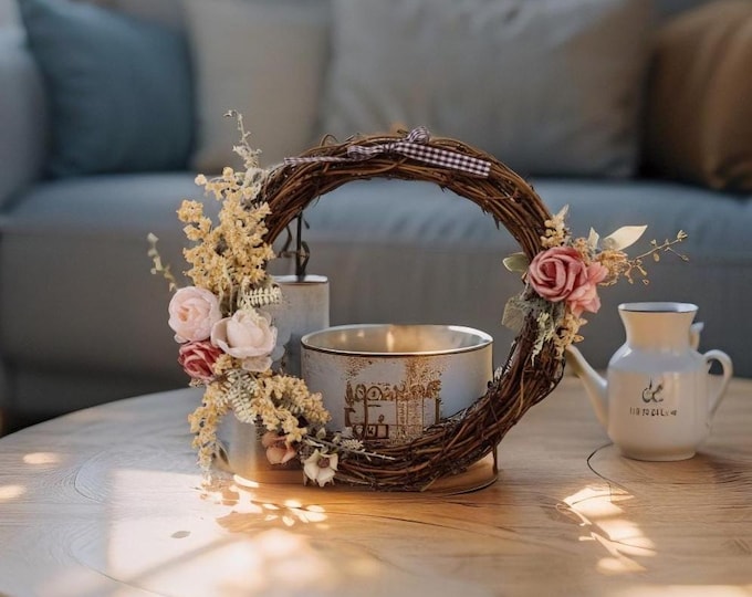 Door wreath, spring wreath, decorative wreath, spring wall wreath, wall wreaths, decor, creative wreath, mini wreath, wooden wreath, spring decoration,