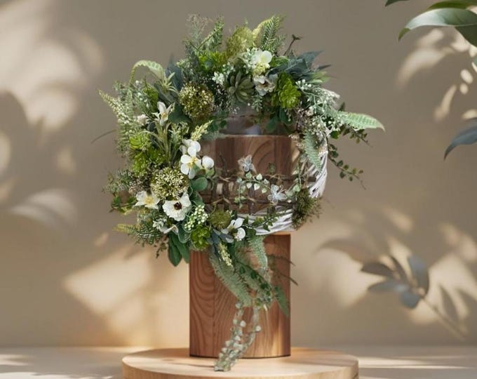 Artificial flower wreath for all seasons, home decoration, Artificial Door Wreath with Flowers, Door Decorations, Wreath
