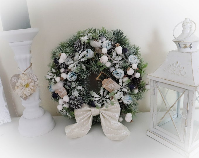 Christmas wreath, fir wreath, door wreath, berry wreath, Christmas wreath, winter wreath, decorative wreath, Advent wreath, door decoration, Christmas decoration,