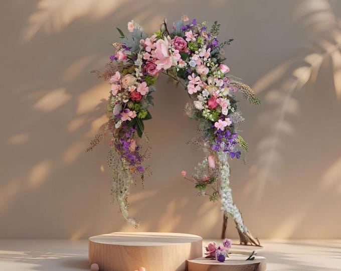 Artificial flower wreath for all seasons, home decoration, Artificial Door Wreath with Flowers, Door Decorations, Wreath with Flowers,