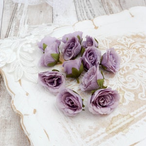 10 Small Roses, Artificial Flowers, Decorative Flowers, Handicraft Flowers,Silk Roses,Artificial Rose Buds,Flower Heads, Flowers to Craft