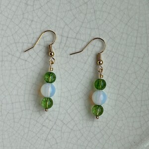Custom green earrings