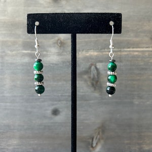Green Tiger’s Eye earrings