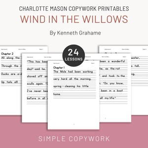 Wind in Weide Kopierarbeit und Handschrift für Charlotte Mason and Classical Homeschoolers 2.3.4.Klasse, Morgenarbeitsblatt