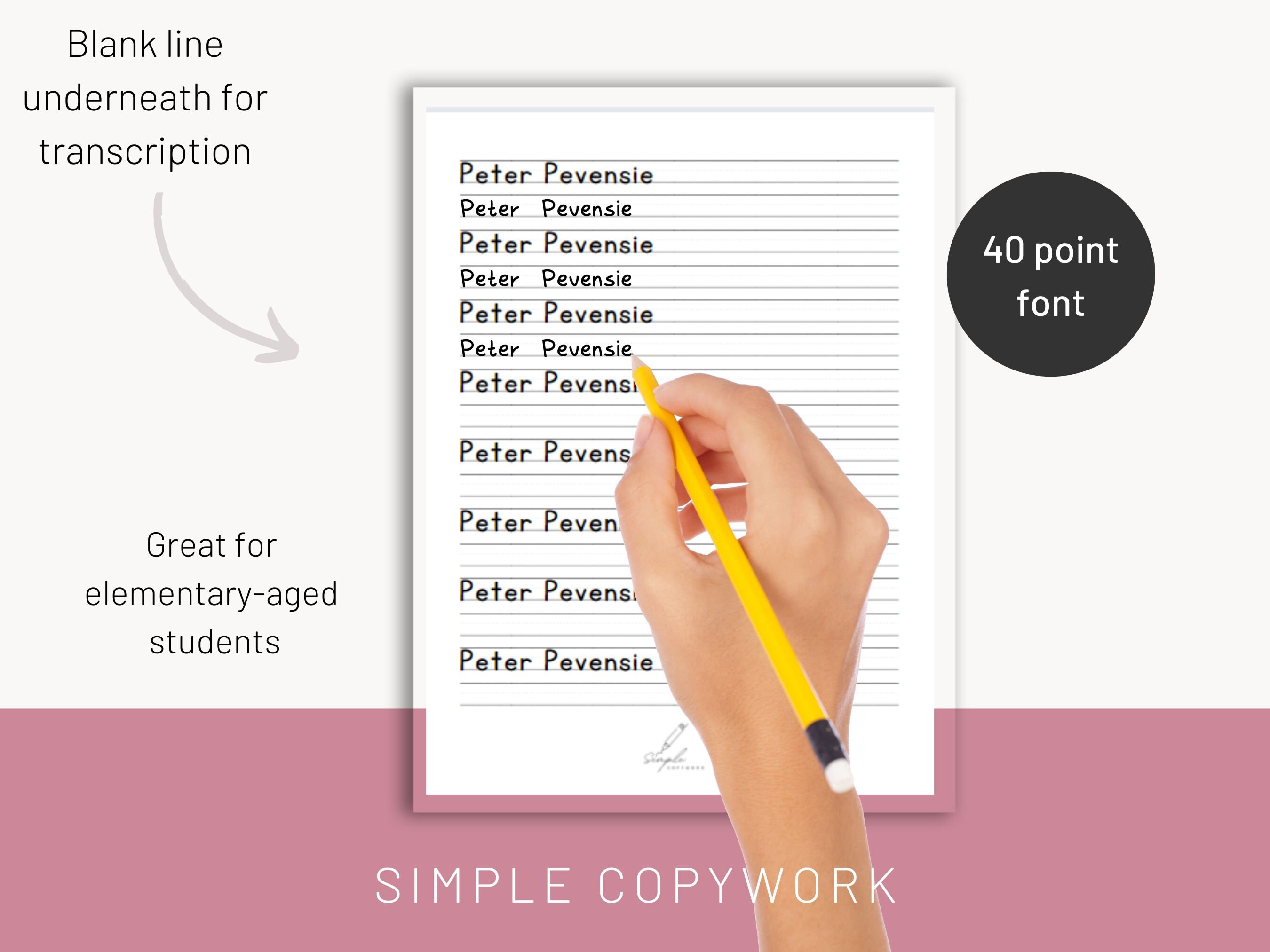 Preschool Name Practice Worksheet Editable in Canva for Prek