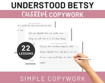 Ejercicios de escritura cursiva de Understood Betsy para estudiantes de educación en casa de Charlotte Mason, cuaderno de segundo grado, cesta con menú matutino, práctica de escritura a mano