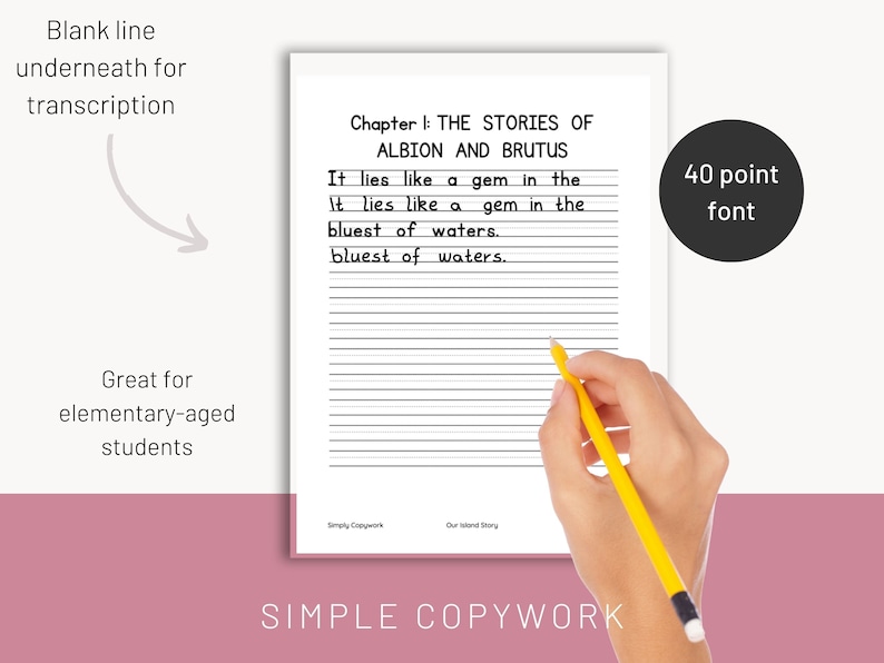 Our Island Story Ch. 1-21 Copywork Handwriting Worksheet for Charlotte ...