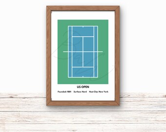 Tennisplatz Digitaldruck, Grand Slam Tennis Turniere, DIGITAL Download