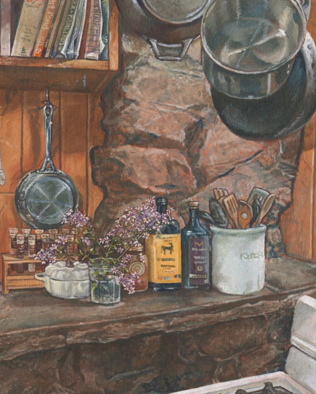 how a fine art print can transform your kitchen into a... Kitchen Fine Art Print - Etsy