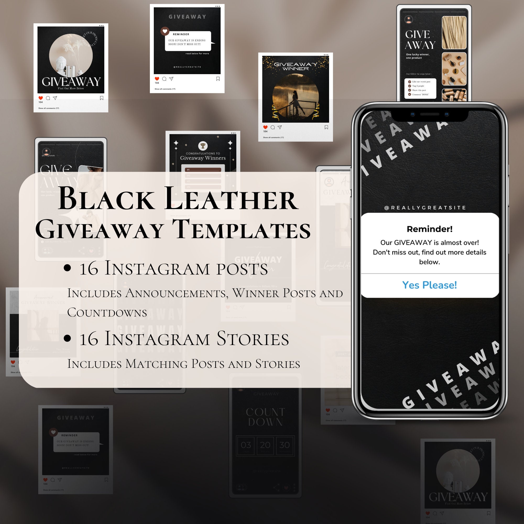 Instagram Giveaway Story Template