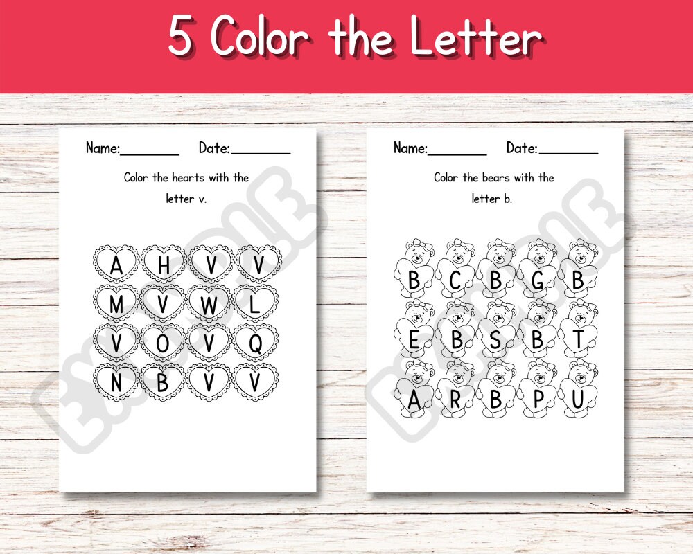 50 Pages of Valentine's Day Worksheets | Cut and Paste | for Preschool ...
