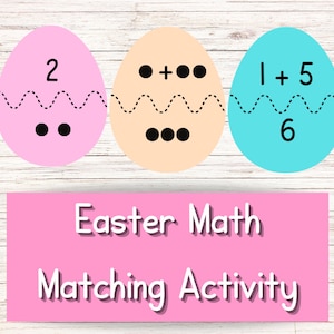 Easter Egg Math Matching Activity for Preschool, Pre-K, and Kindergarten | Learn Your Numbers | Addition Activity | Counting Objects