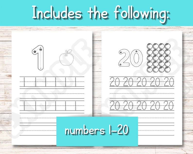 Alphabet and Number Tracing Pages Learn to Write Letters and Numbers Preschool Alphabet Tracing