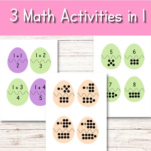 Easter Egg Math Matching Activity for Preschool, Pre-k, and ...