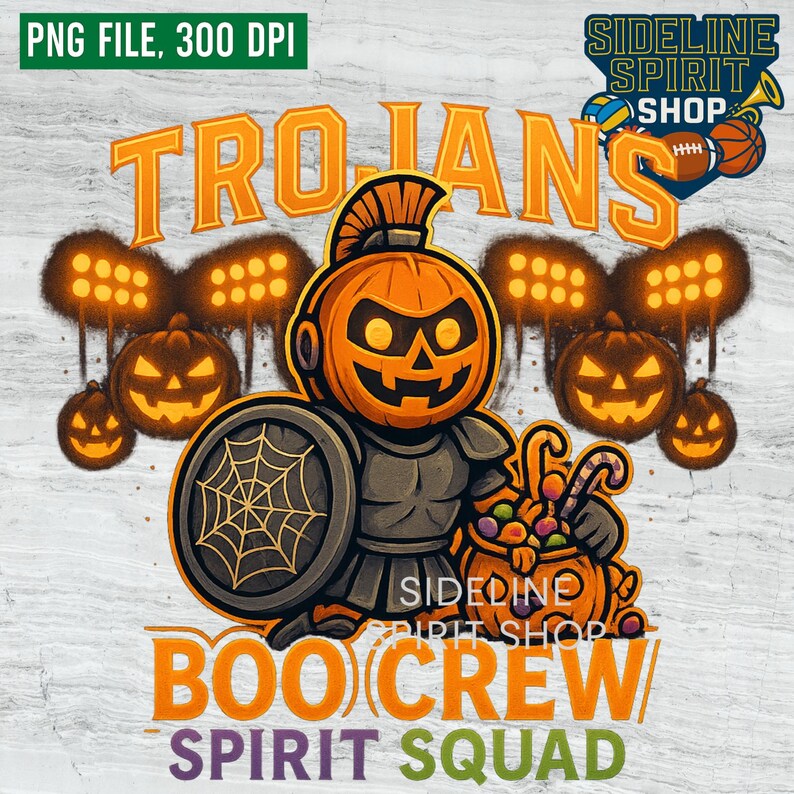 BOO Crew Mascot PNG Bundle | Spirit Squad Halloween Logos | 300 DPI ...