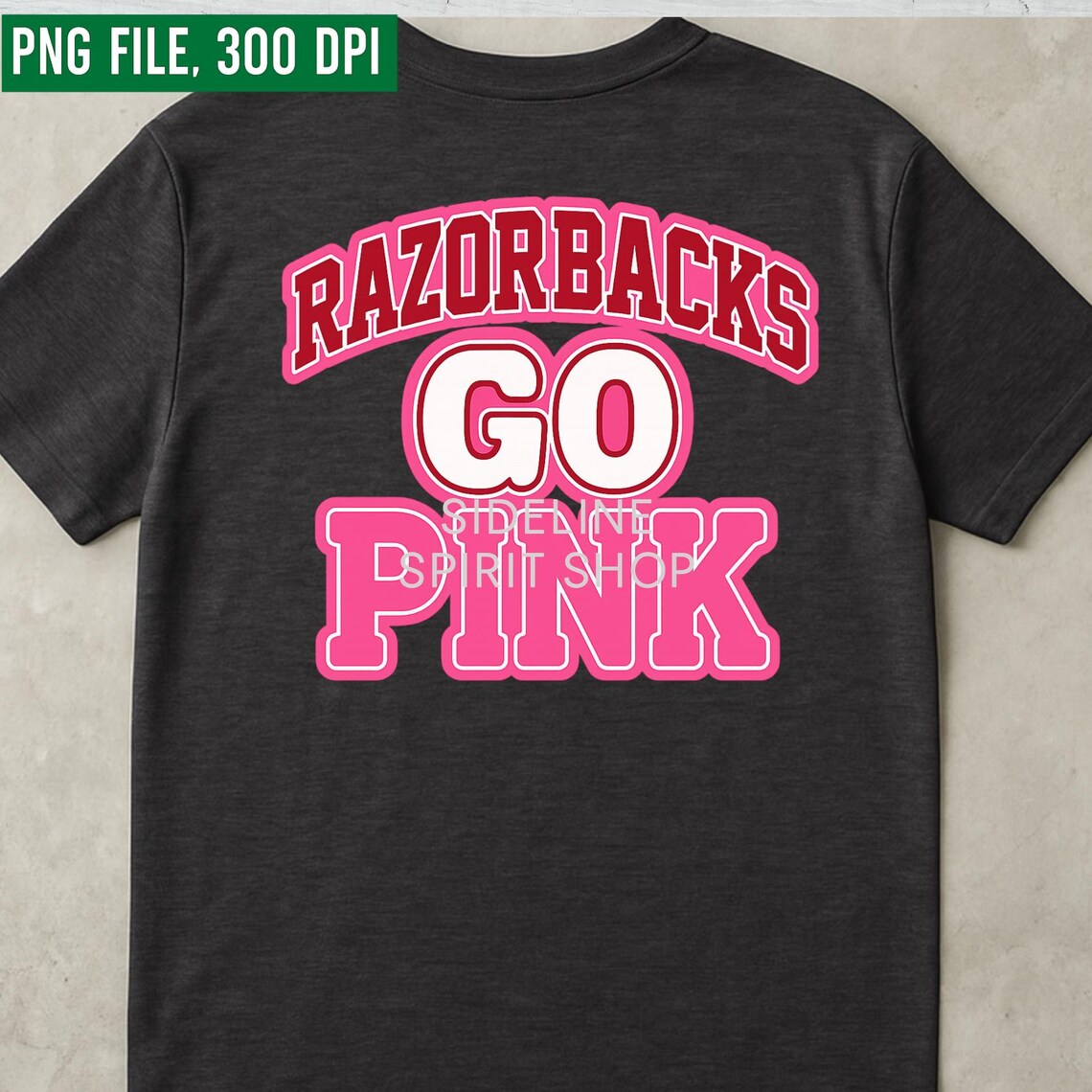 Pink Razorback Background Razorbacks Go Pink PNG: Breast Cancer Awareness, School Spirit Design ...
