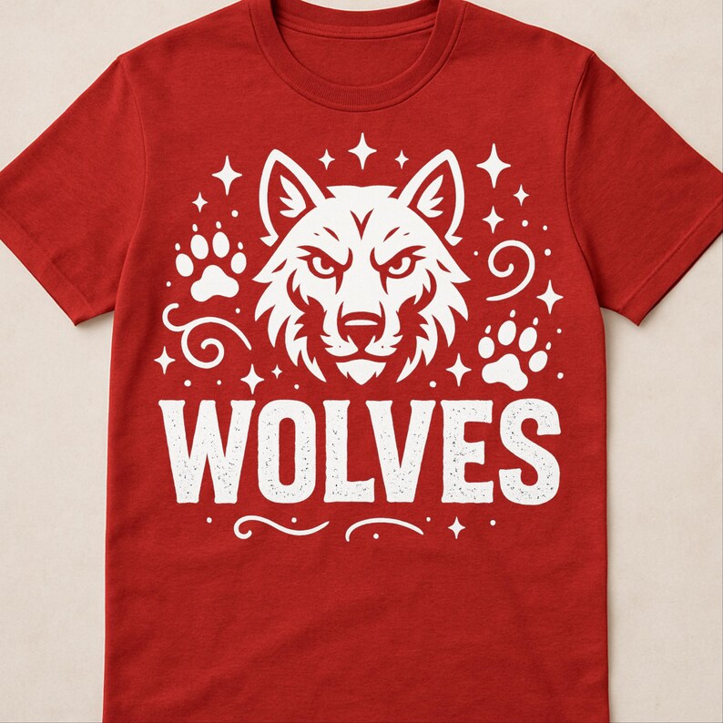 Distressed Wolves Mascot Logo PNG: School Spirit Graphic (digital ...
