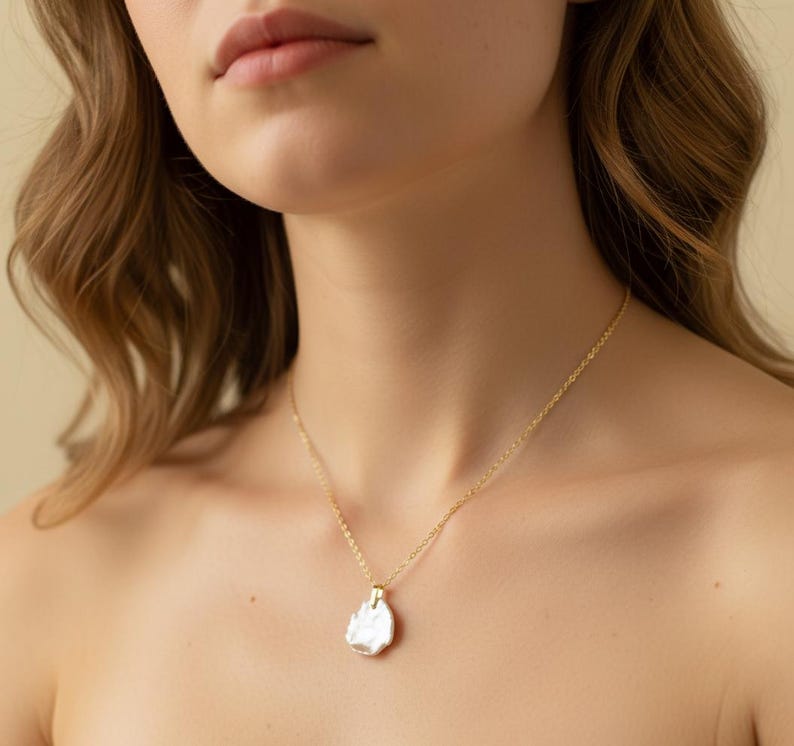 iBijoux keshi pearl necklace, pendant, pearl jewelry, baroque pearl, gold necklace, jewelry, freshwater pearl, women's jewelry, keshi pearl, gold pendant, gift for her, modern necklace, wedding gift, keshi pearl, irregular pearl, unique pendant, coastal jewelry, natural stone, freshwater pearl, layering necklace, minimalist gift, organic jewelry, pearl necklace, unique gift, gold keshi, baroque pearl supplies for making jewellery
