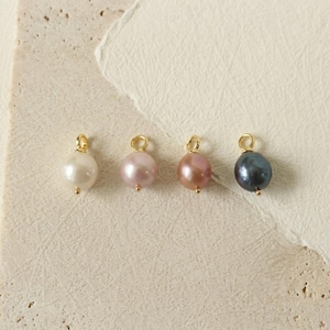 Colgante intercambiable de perla de agua dulce para collar, complemento minimalista para joyería, dije colgante para pendientes, perla de 10 mm o más.