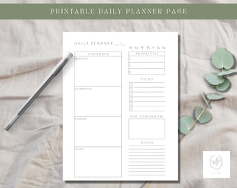 Daily Personal Planner, Productivity Planner, Morning/Afternoon/Evening/Night Planner, Work From Home Planner, Download, A5/A4/Letter