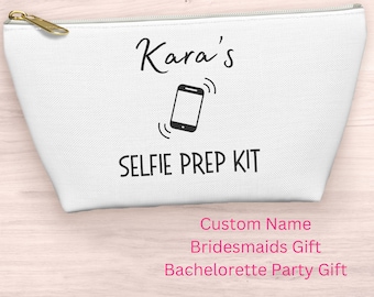 Personalized Accessory Pouch, Makeup Cosmetic Bag, Gift for Her, Travel Pouch, Valentines Day Gift, Airplane Bag, Custom Bridesmaid Gift