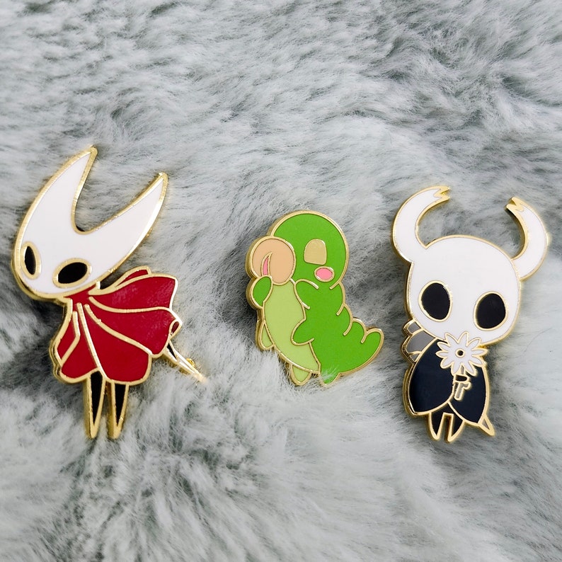Hollow Knight Enamel Pins - Knight/hornet/grub - Etsy