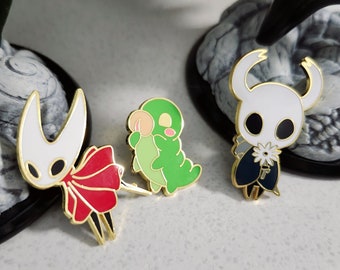 Hollow Knight Enamel Pins - Knight/Hornet/Grub