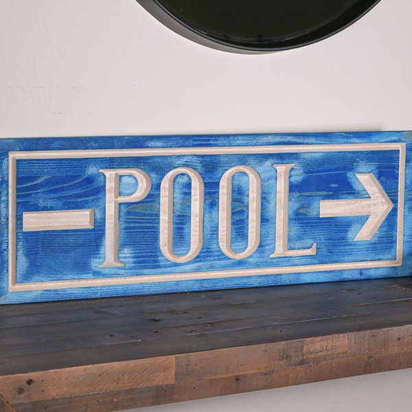Pool Arrow Sign Etsy