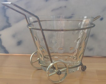 Vintage Bar MCM Ice Bucket Caddy