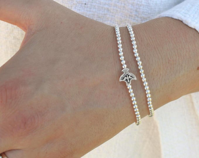 Sterling Silver Holy Spirit Bracelet Handmade in USA • Free Fast Shipping • Beautiful Gift for Her • Stretch • 925 Silver Jewelry
