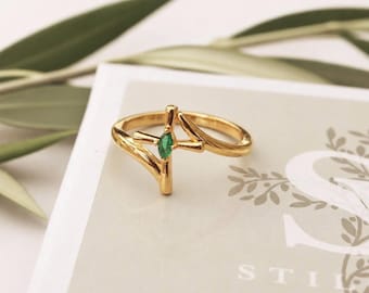 Gold Birthstone Cross Ring • Free Fast Shipping • Beautiful Gift For Her