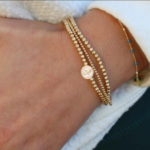 White Saint Benedict Protection Bracelet • No tarnish • Handmade  • Gift For Her • Gold Filled • Religious Women&#39;s Beaded Jewelry • charm