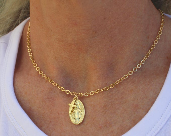 Gold Filled Rosary Necklace Handmade in USA • Gift for her • Free Fast Shipping • Ready to Gift • Clasp Necklace