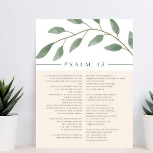 Psalm 42 Arte murale minimalista stampabile
