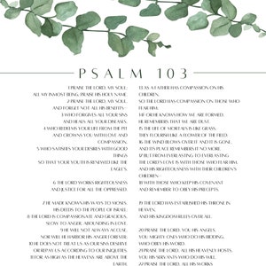 Psalm 103 Printable Minimalist Wall Art - Etsy