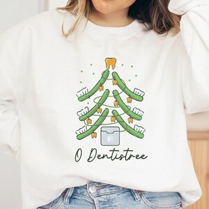 Oh Dentistree Sweatshirt, Merry Christmas Dental Gift Tshirt, Dental Hygienist Xmas Tree T Shirt, Dentist Office Assistant Sweater, Tote Bag image 1