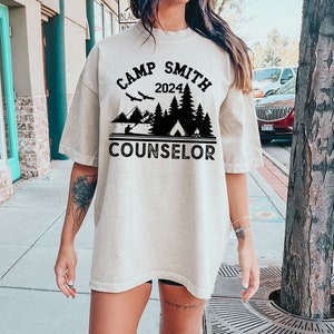 Personalized Camp Counselor T Shirt, Camp Lover Gift Tshirt, Custom Camp Counselor Sweatshirt, Cute Camping Trip Tee, Hiking Sweater, T Bag