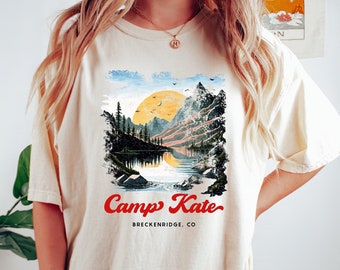 Personalized Bachelorette Party T Shirts, Vintage Camp Bachelorette Gift Tshirts, Custom Location Tee, Camp Themed Lake T-shirt, Tote Bag
