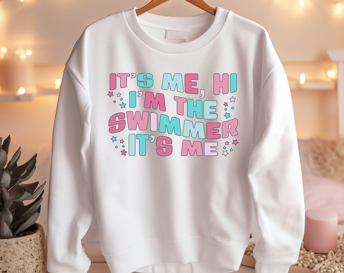 It's Me, Hi I'm The Swimmer It's Me Sweatshirt, Swimmer Swim Gift Tshirt, Swimming Sweater, Future Swimmer T Shirt, Gifts For Swimmers, Bag