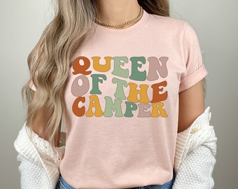 Camping Sweatshirt, Camping Gift T Shirt, Road Trip RV Gifts Tee, Camper Sweater, Queen of The Camper Tshirt, Cute Travel T-shirt, Tote Bag
