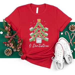 Oh Dentistree Sweatshirt, Merry Christmas Dental Gift Tshirt, Dental Hygienist Xmas Tree T Shirt, Dentist Office Assistant Sweater, Tote Bag image 3