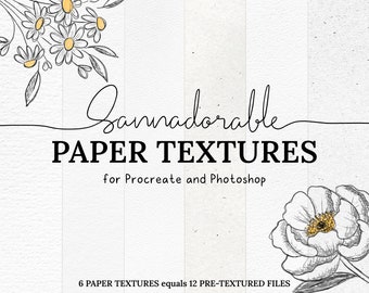 Textures de papier préfabriquées pour Procreate et Photoshop, papier numérique, fichiers texturés