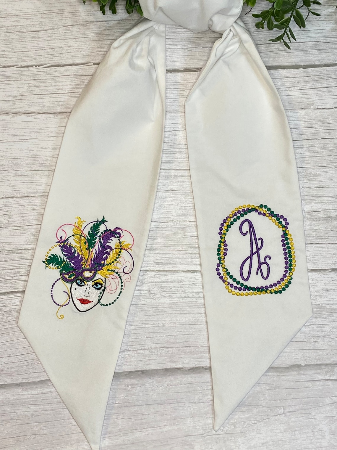 mardi gras king and queen sash