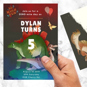 Digital Template Happy Birthday Invitation Children