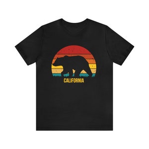 California Unisex Jersey Short Sleeve Tee, California Shirt, California Bear, Bear Shirt, California T-Shirt, Travel Gift, Retro Shirt