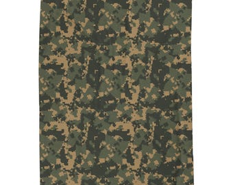 Fluwelen deken, comfortabele camouflage plaid, warme deken in militaire stijl, zachte fleece camouflage-ontwerp, beddengoed met legerprint, jachtkamerinrichting