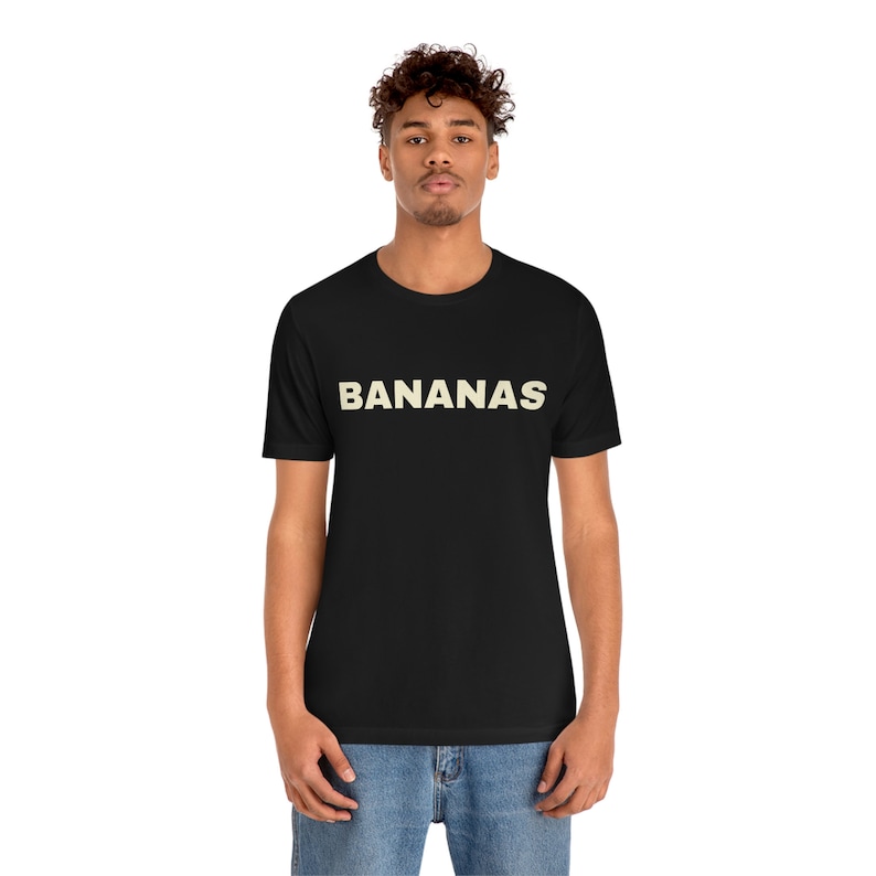 Bananas Unisex Jersey| Short Sleeve Tee |custom photo shirt| shirt printing |picture shirts| custom shirt for him |photo printing shirt image 4