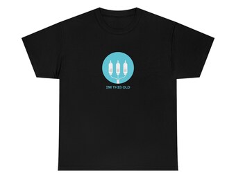 I'm This Old |Unisex Heavy Cotton Tee| Cool Gift for Husband Dad| Mens Tee| custom photo shirt| shirt printing| picture shirts| custom shirt